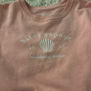 Hollister Kids Coral Tee with Saint-Tropez Design